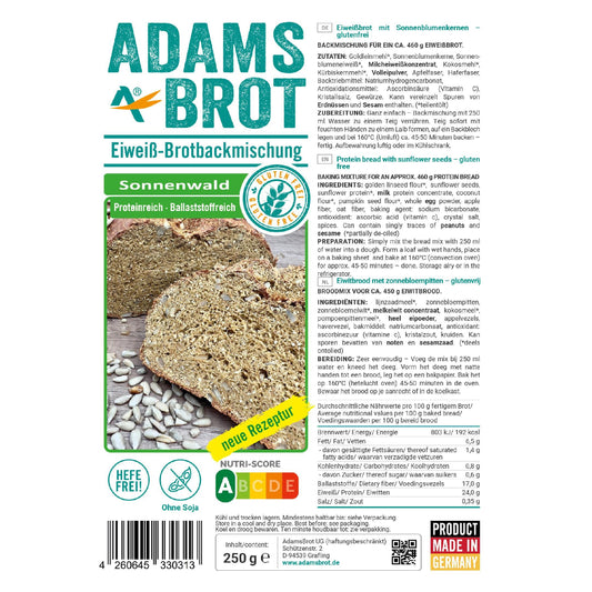 Adamsbrot - Eiweiß Brotbackmischung Sonnenwald 250g Beutel