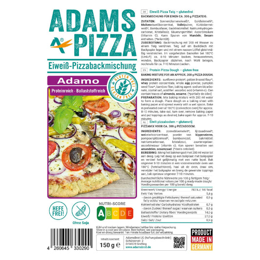 Adamsbrot - Eiweiß Pizza Backmischung Adamo 150g Beutel