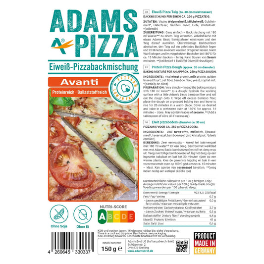 Adamsbrot - Eiweiß Pizza Backmischung Avanti 150g Beutel