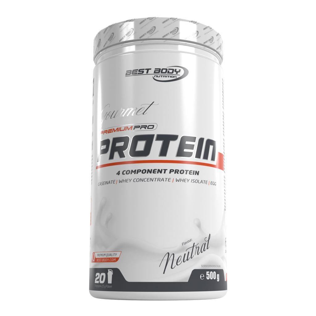 Best Body Nutrition - Gourmet Premium Pro Protein 500g Dose Neutral MHD 30.12.2025