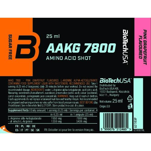 Biotech USA - AAKG 7800 20 x 25ml Ampulle