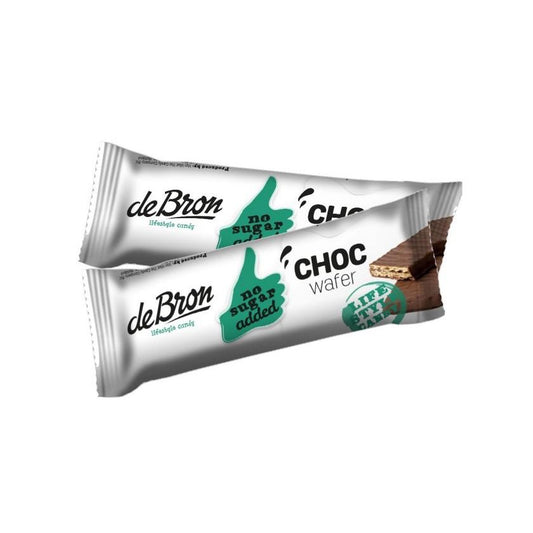 De Bron - Zuckerarme Schokoladen Waffeln (Choc Wafer) 34g Riegel