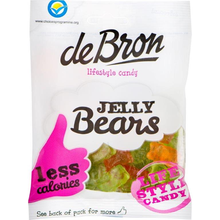 De Bron - Zuckerfreie Fruchtgummi Bärchen (Jelly Bears) 90g Beutel