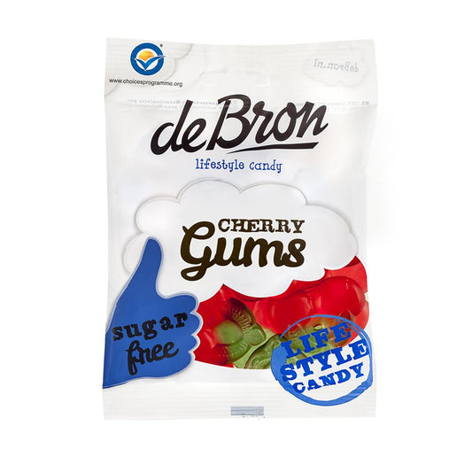 De Bron - Zuckerfreie Fruchtgummi Kirschen (Cherry Gums) 90g Beutel