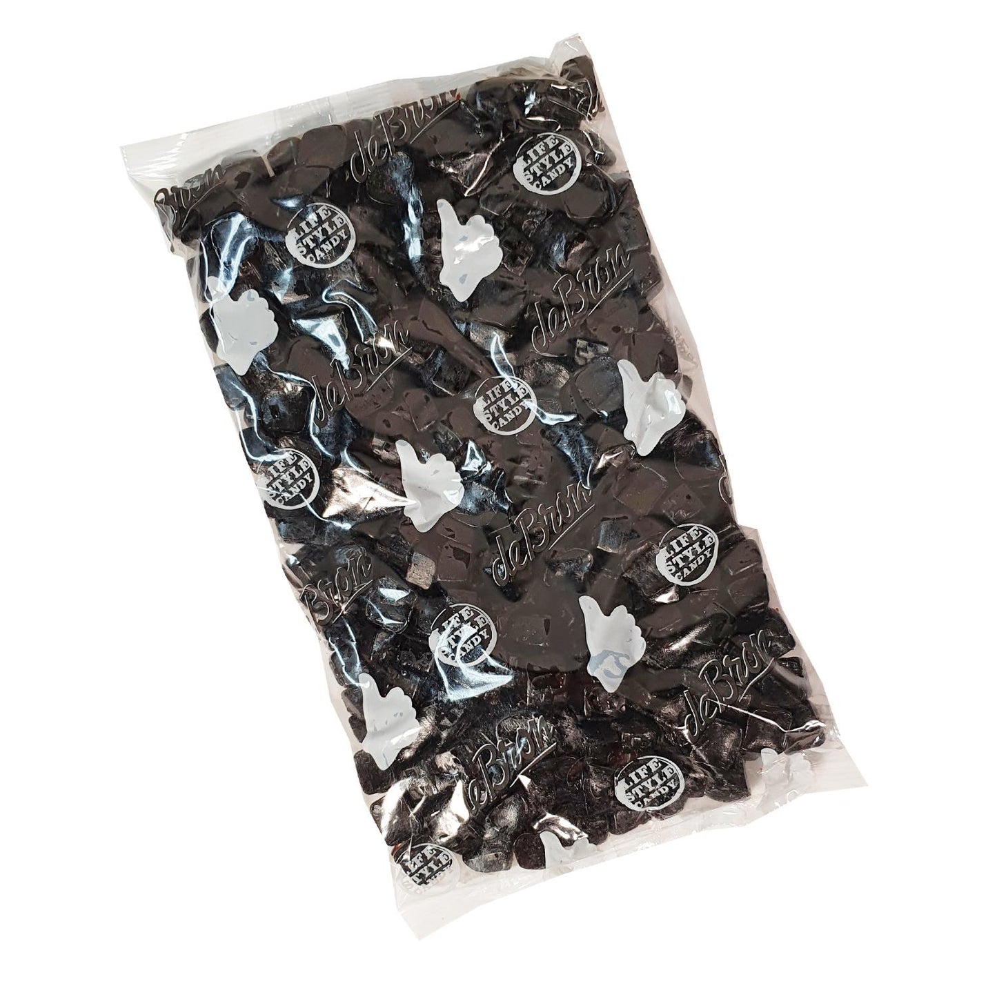 De Bron - Zuckerfreie Menthol - Lakritzwürfel Bigpack 1kg Beutel