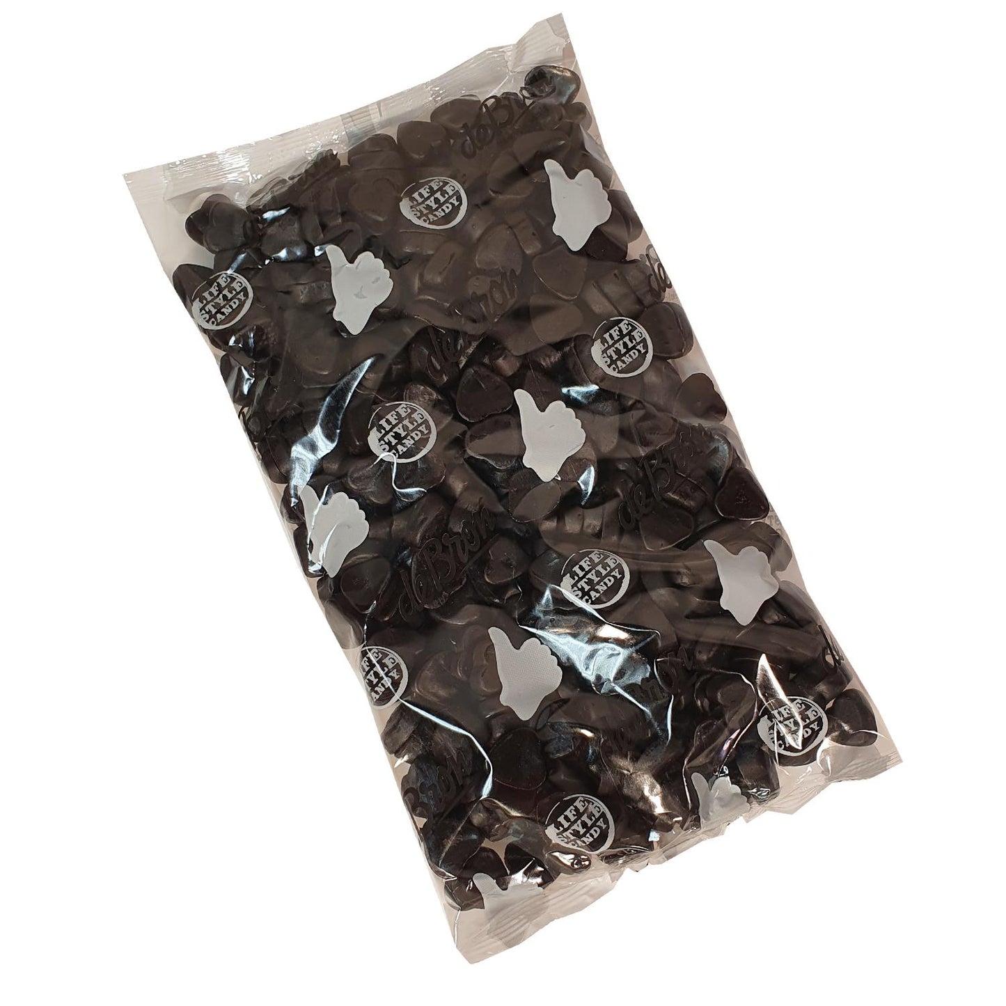 De Bron - Zuckerfreie salzige Lakritzherzen Bigpack 1kg Beutel