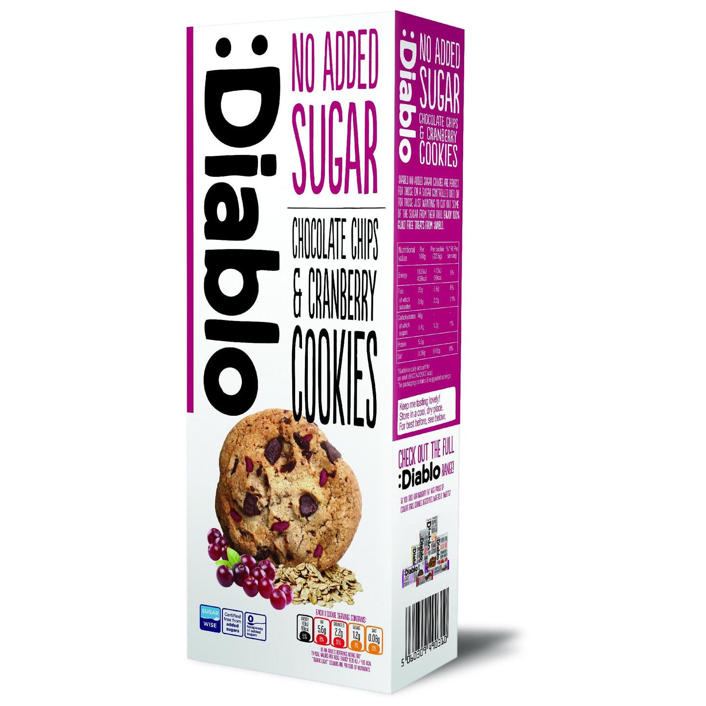 Diablo - Cookies ohne Zuckerzusatz 135g