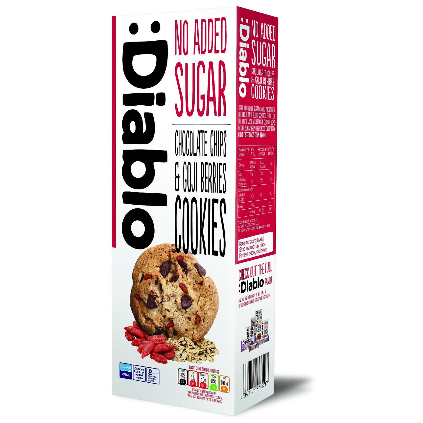 Diablo - Cookies ohne Zuckerzusatz 135g