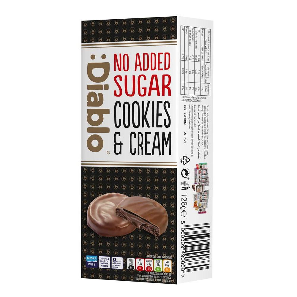 Diablo - Gefüllte Cookies ohne Zuckerzusatz 128g