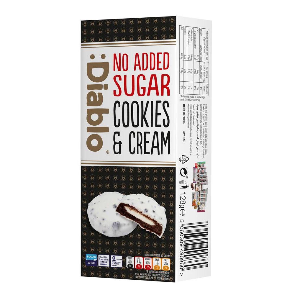 Diablo - Gefüllte Cookies ohne Zuckerzusatz 128g