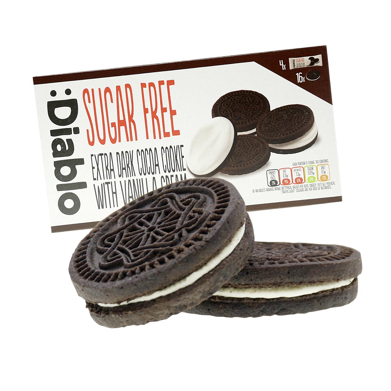 Diablo - Zuckerfreie Cookies mit Füllung 176g