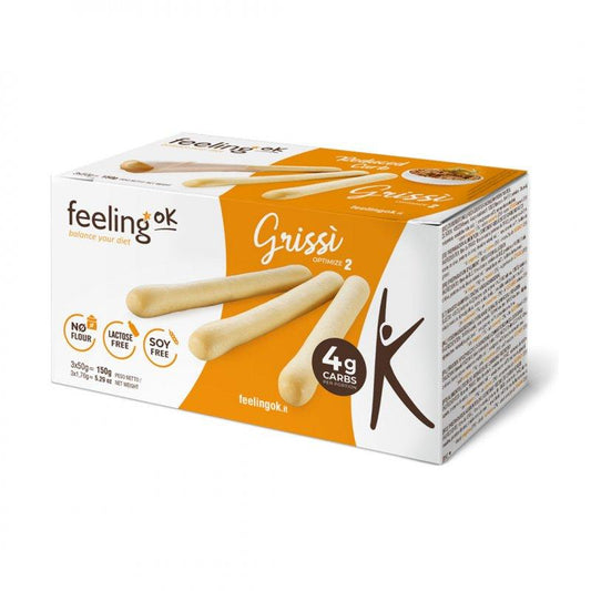 Feeling OK - Protein Grissino Brotstangen Optimize 2 (21% Protein) 3 x 50g