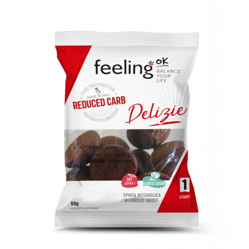 Feeling OK - Protein Keks Delizia Start 1 (30% Protein) 50g Beutel
