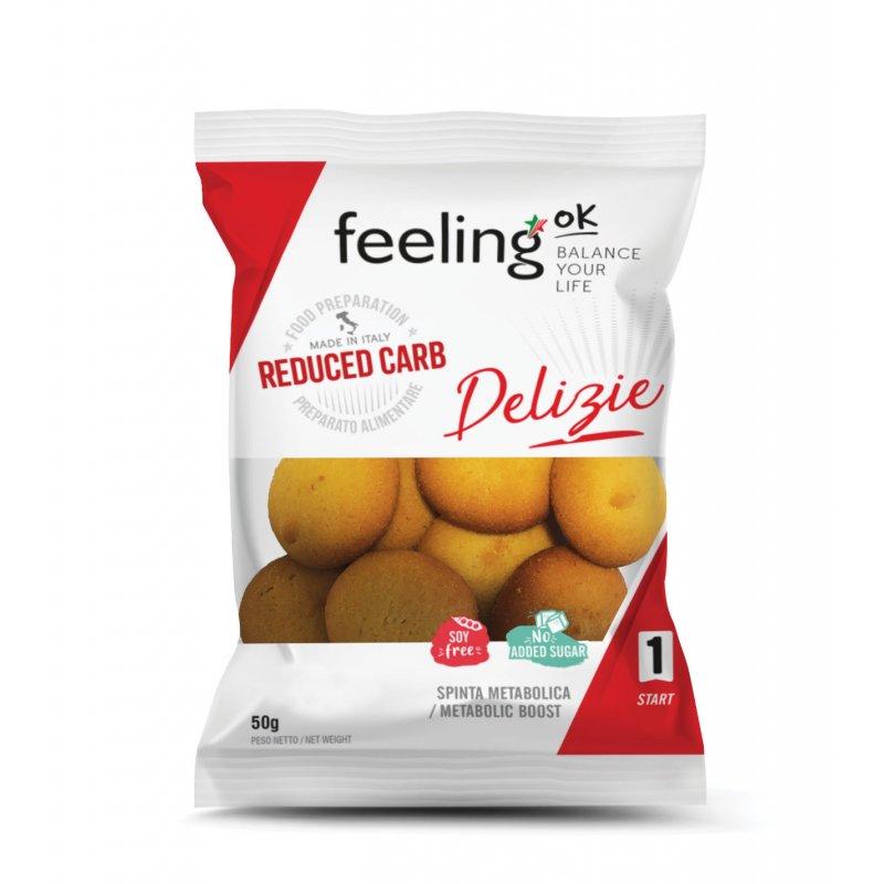Feeling OK - Protein Keks Delizia Start 1 (30% Protein) 50g Beutel