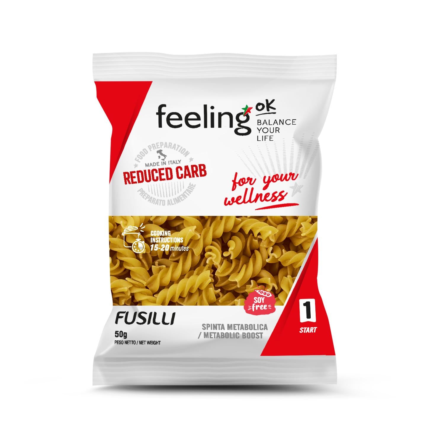 Feeling OK - Protein Nudeln + Protein (36% Protein) 50g Beutel