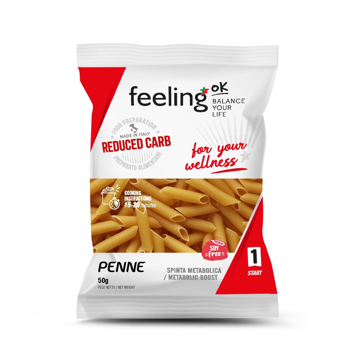 Feeling OK - Protein Nudeln + Protein (36% Protein) 50g Beutel