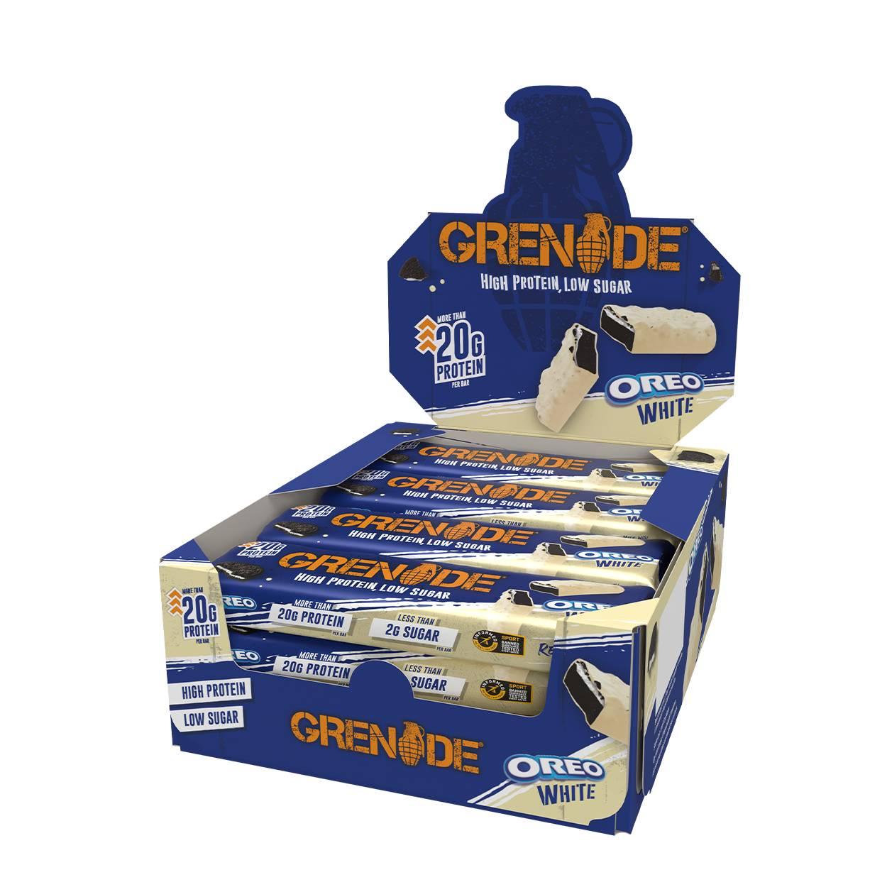 Grenade - Protein Bar 12 x 60g Riegel Oreo White MHD 30.08.2026