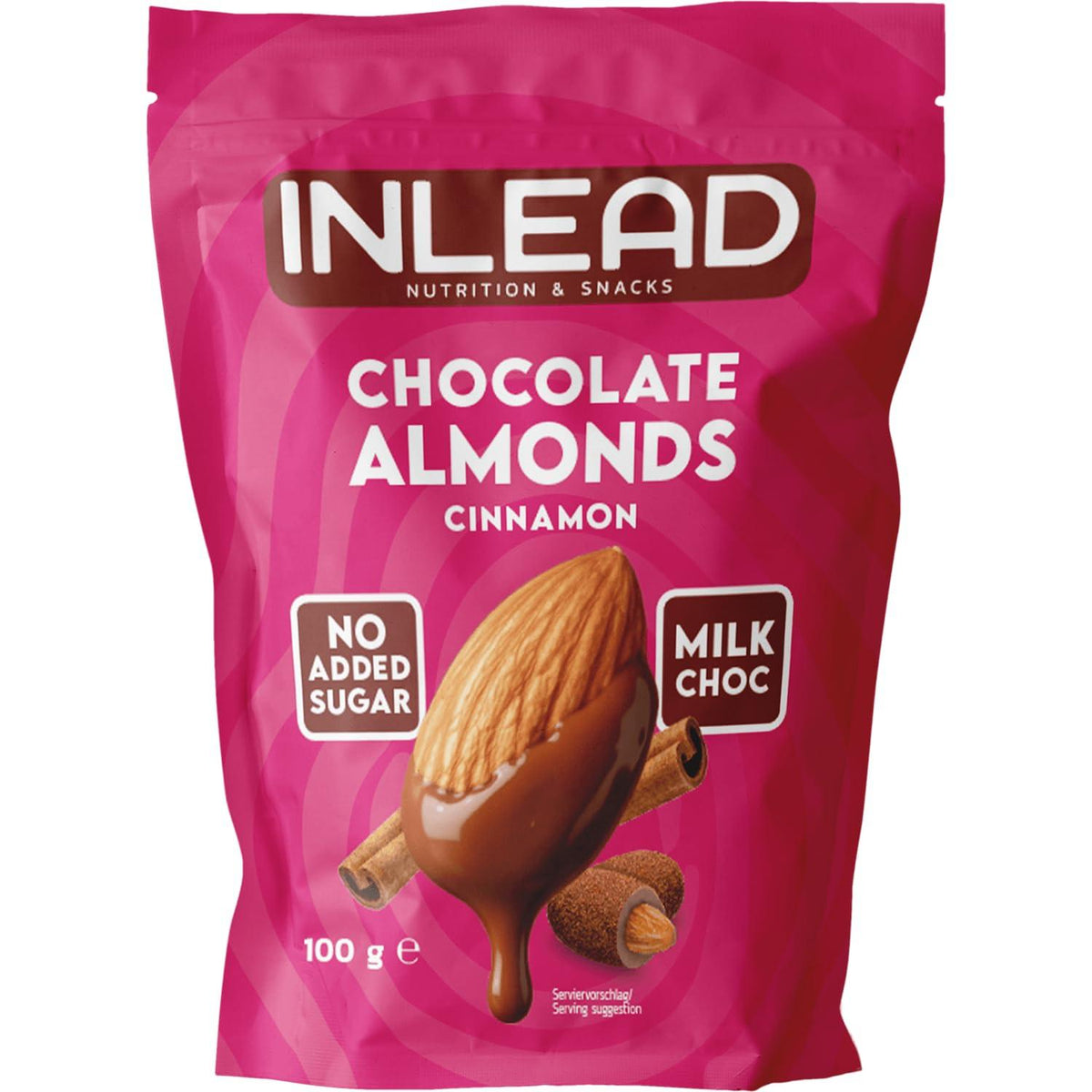 Inlead - Chocolate Almonds 100g Beutel Milk Choc Cinnamon MHD 30.11.2026