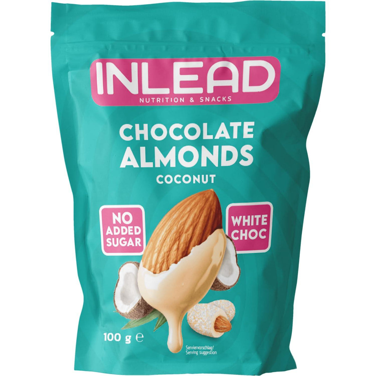 Inlead - Chocolate Almonds 100g Beutel White Choc Coconut MHD 24.09.2026