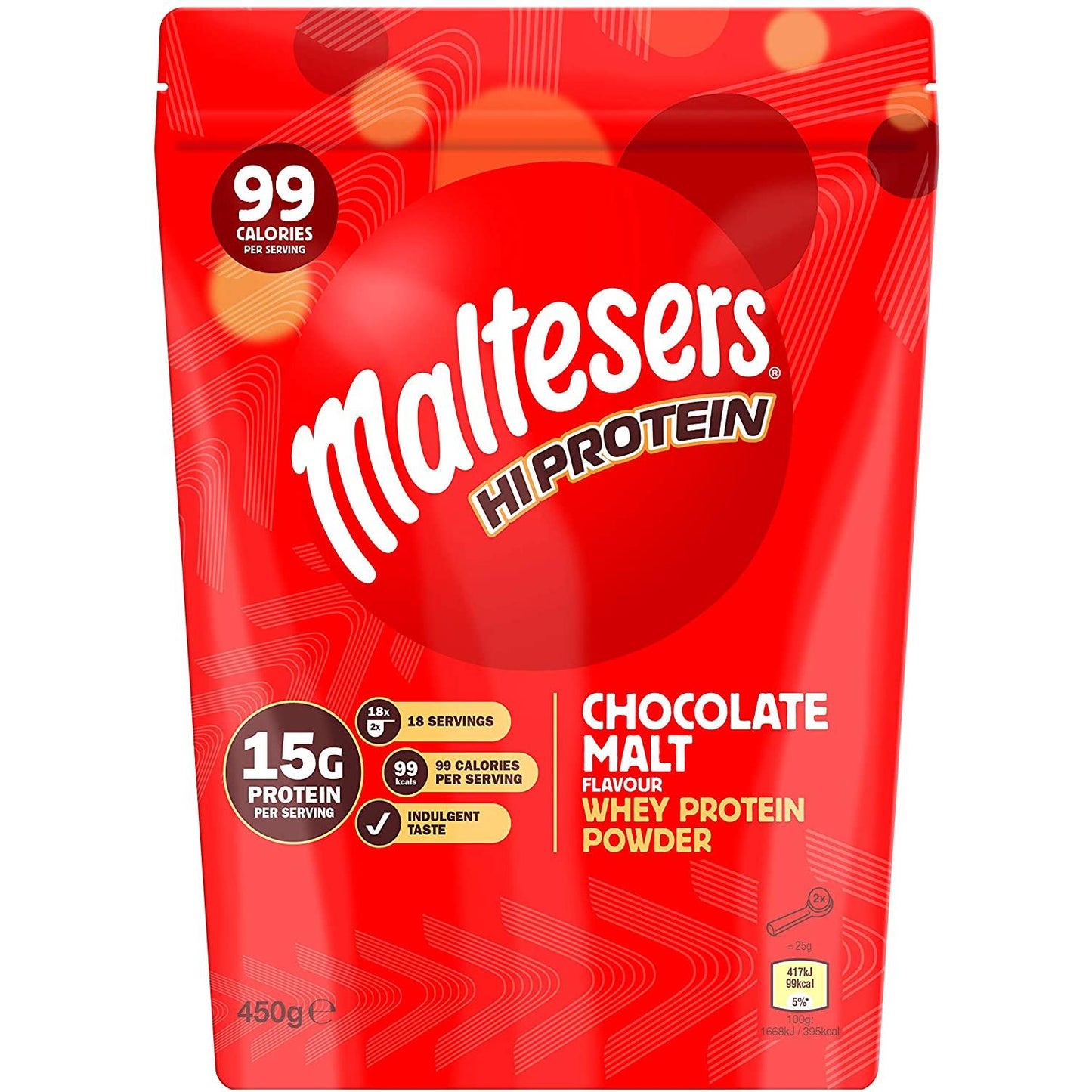 Maltesers - Hi Protein Pulver 450g Beutel Schokolade Malz