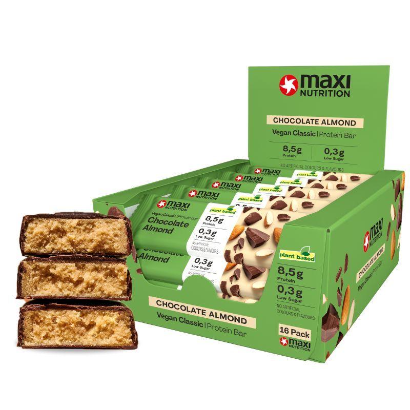 Maxi Nutrition - Vegan Classic Protein Bar 16 x 35g Riegel Chocolate Almond MHD 31.01.2026