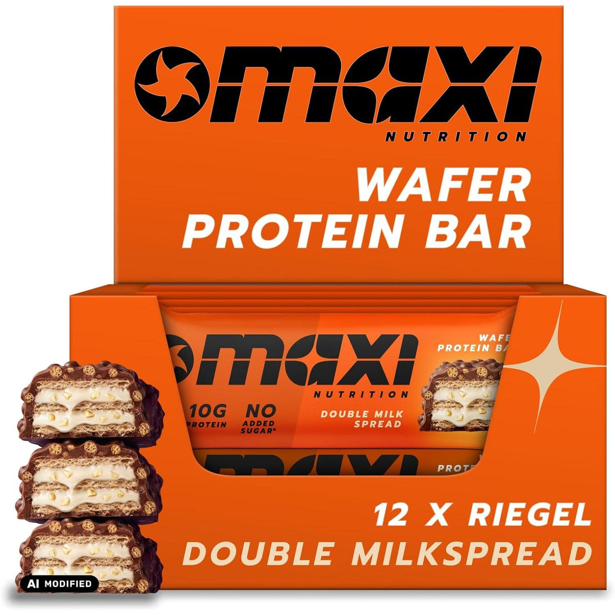 Maxi Nutrition - Wafer Protein Bar 12 x 39g Riegel