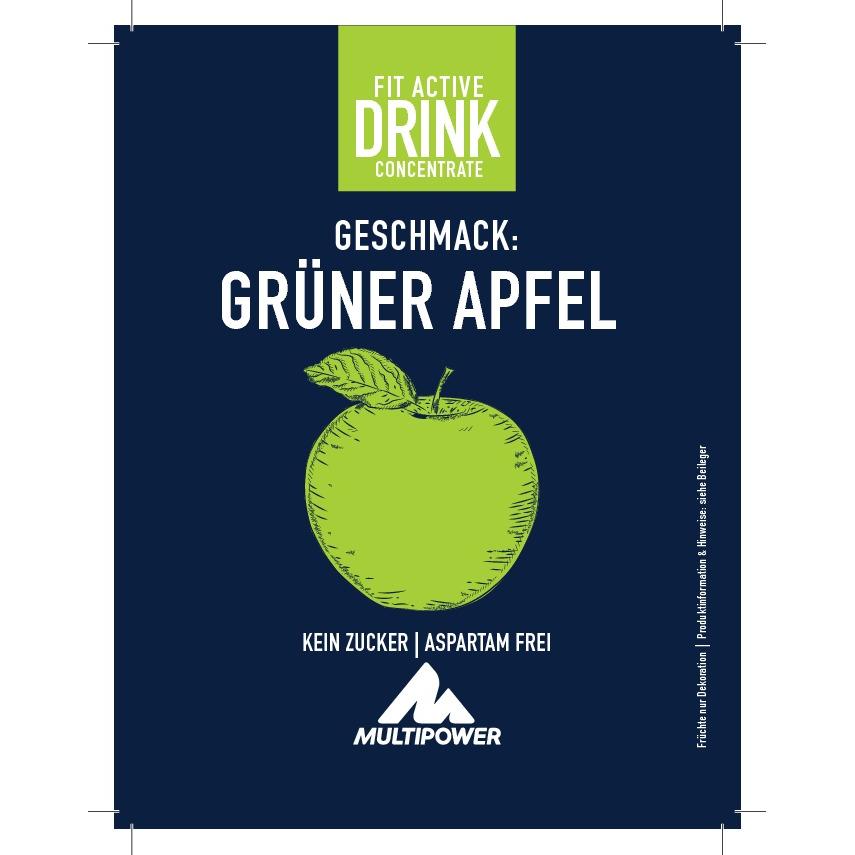 Multipower - Fit Active Sirupkonzentrat 1:80 1000ml Flasche Grüner Apfel MHD 30.10.2025