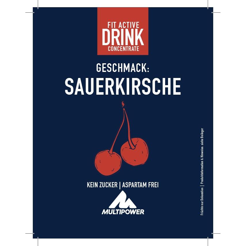 Multipower - Fit Active Sirupkonzentrat 1:80 1000ml Flasche Sauerkirsch MHD 30.10.2025