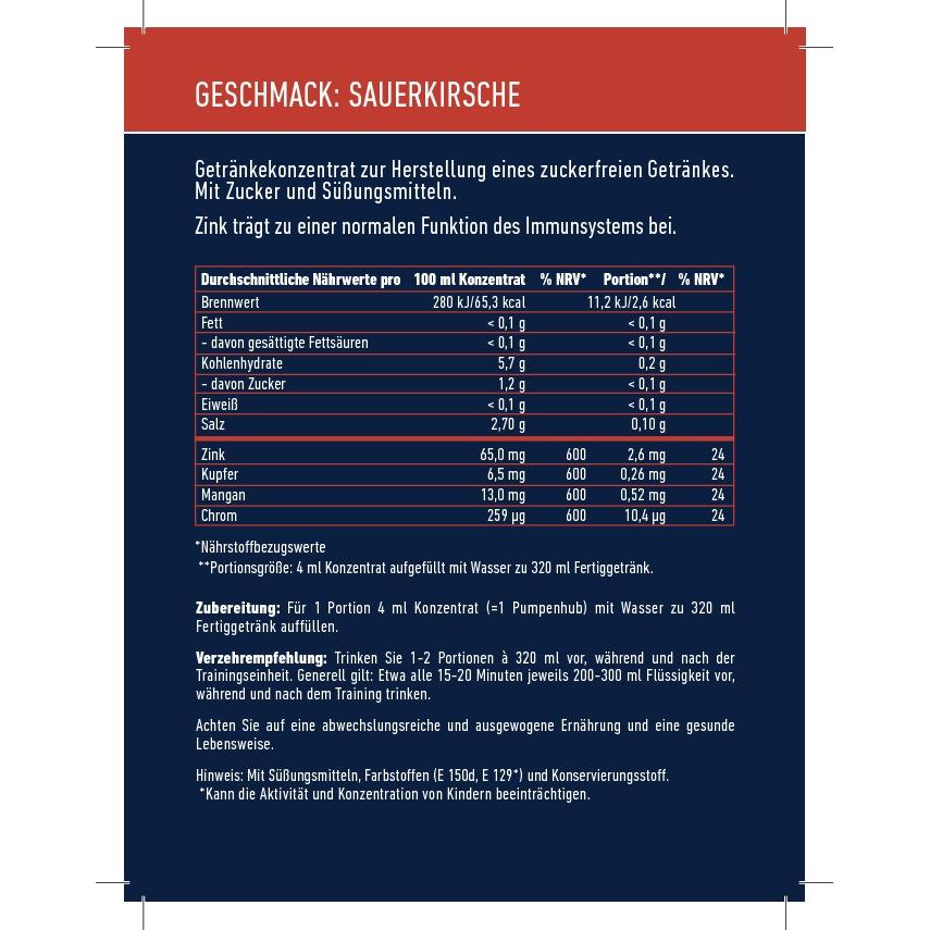 Multipower - Fit Active Sirupkonzentrat 1:80 1000ml Flasche Sauerkirsch MHD 30.10.2025