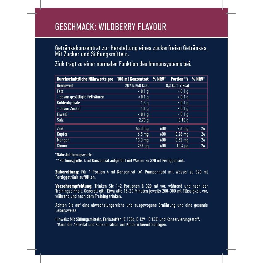 Multipower - Fit Active Sirupkonzentrat 1:80 1000ml Flasche Wildbeere MHD 30.07.2026