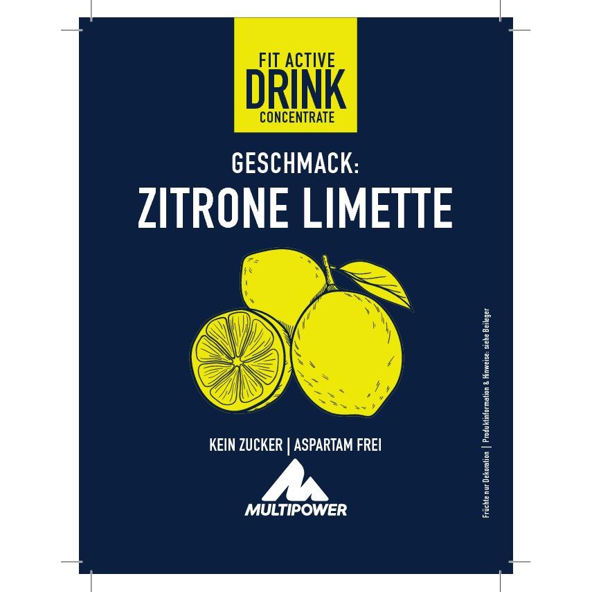 Multipower - Fit Active Sirupkonzentrat 1:80 1000ml Flasche Zitrone Limette MHD 30.10.2025