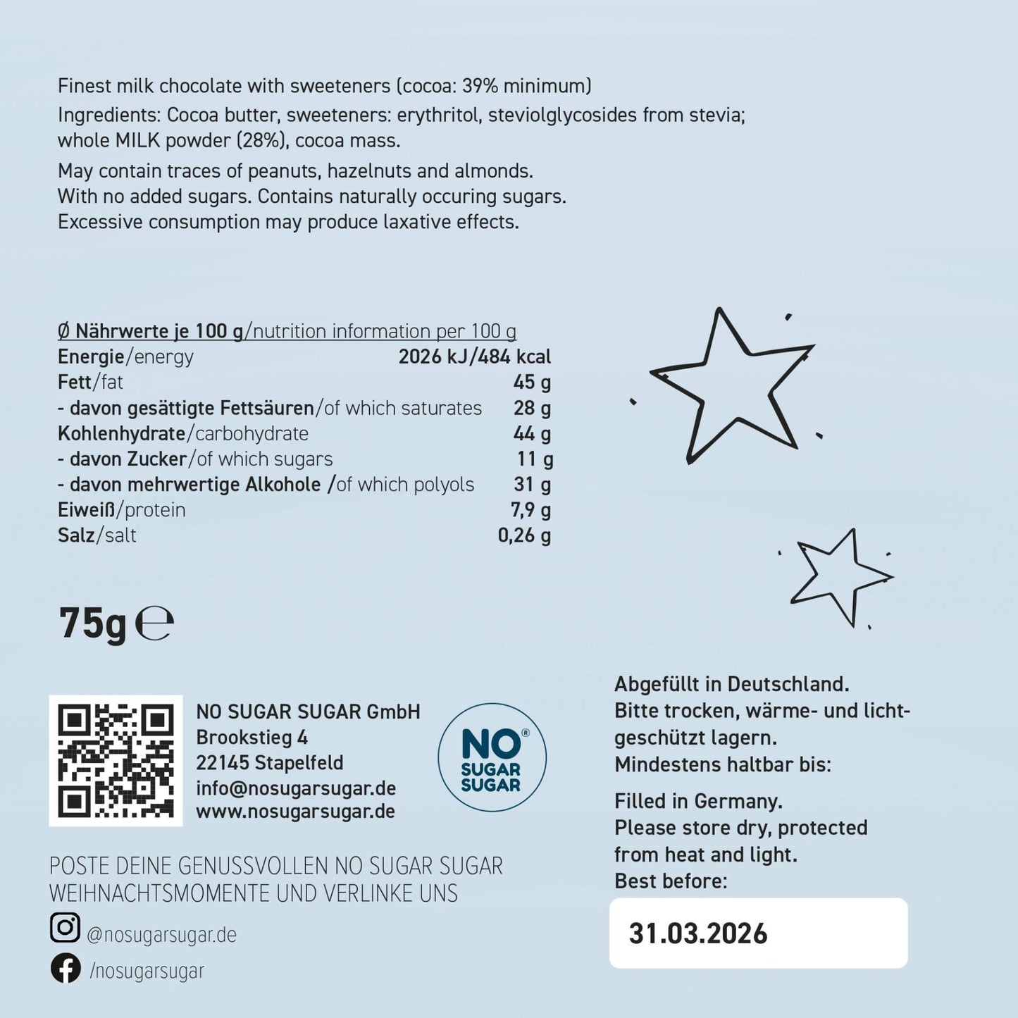 No Sugar Sugar - Adventskalender ohne Zuckerzusatz 2025