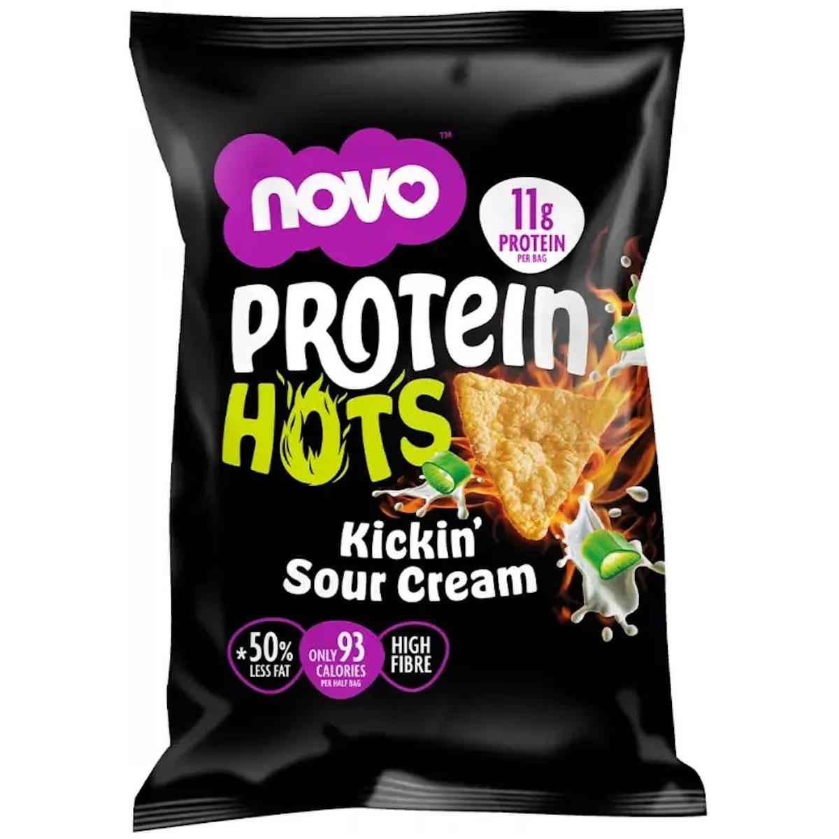 Novo - Protein Hots 1 x 45g Beutel Kickin Sour Cream MHD 15.07.2026