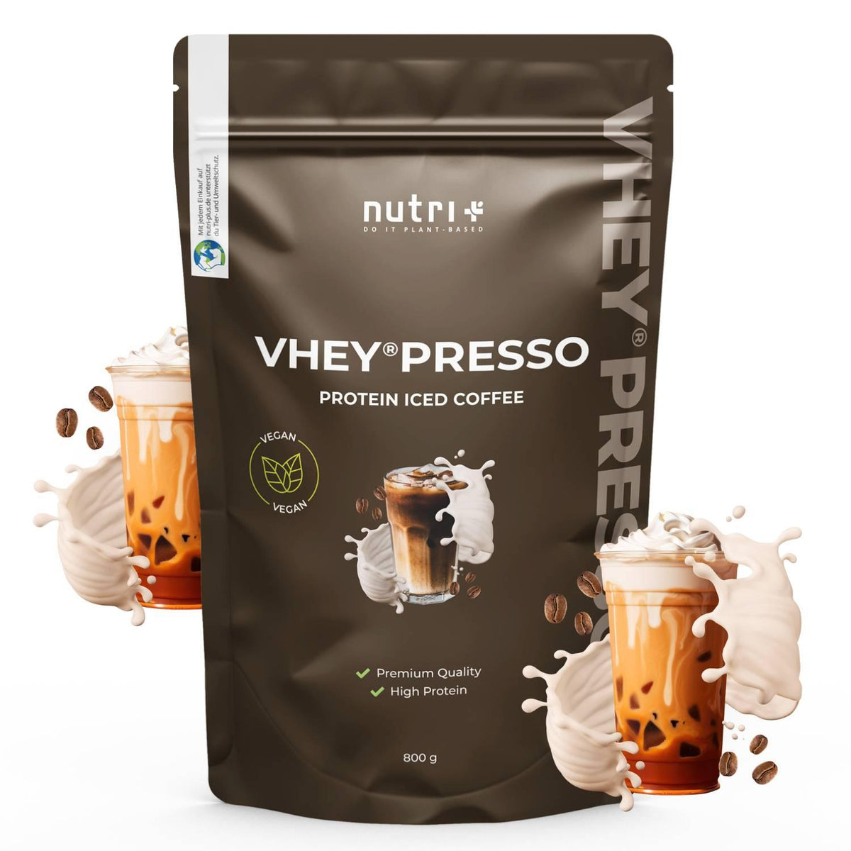 Nutri-Plus - VHEY presso - Protein Iced Coffee 800g Beutel