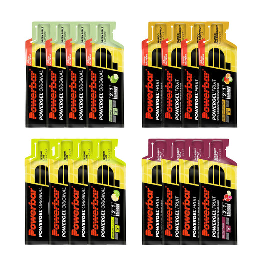 Powerbar - Powergel 16 x 41g Beutel Mix-Pack (4xLem+4xRed+4xGreen+4xMango)