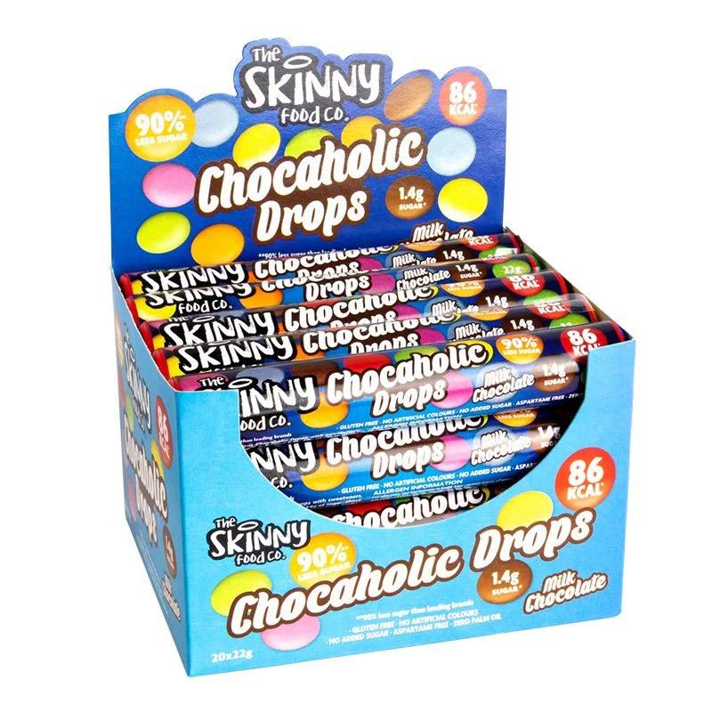 Skinny Food - Chocaholic Drops Schokolinsen 20 x 22g Milk Chocolate