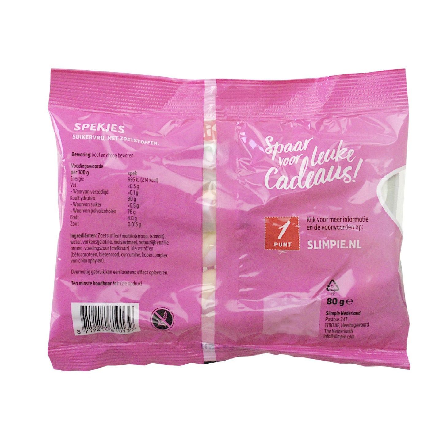 Slimpie - Marshmallows Spekjes 80g Beutel