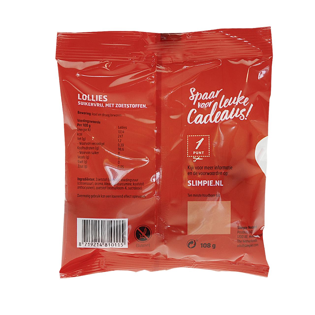 Slimpie - Zuckerfreie Lollies 108g Beutel