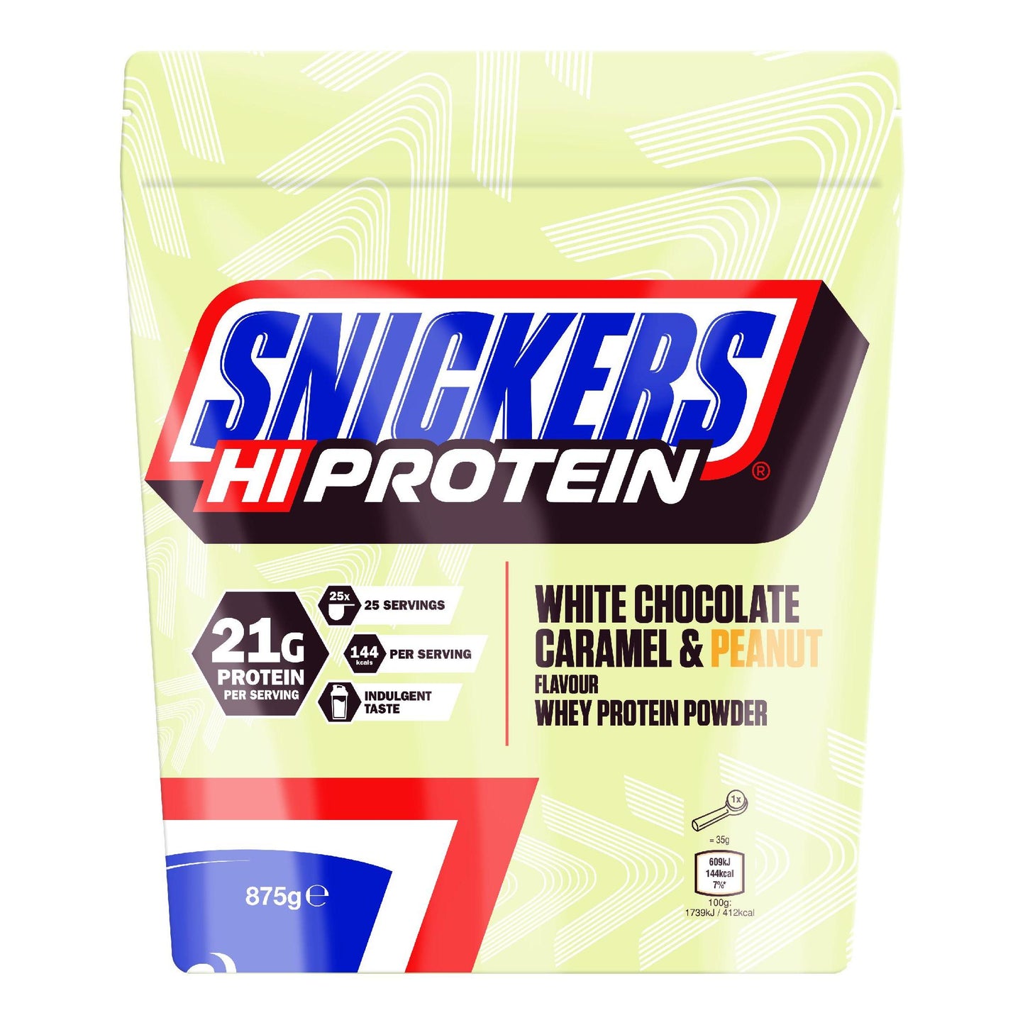 Snickers - Hi Protein Pulver 875g Beutel White