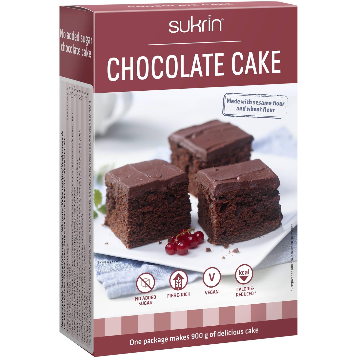 Sukrin - Chocote Cake Schoko-Kuchen Backmischung mit Erythrit 375g Packung