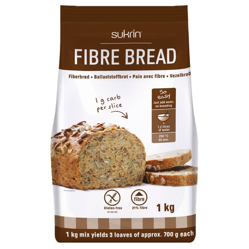 Sukrin - Fibre Bread Brotbackmischung ballaststoffreich 250g Packung