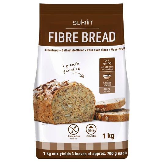 Sukrin - Fibre Bread Brotbackmischung ballaststoffreich 250g Packung