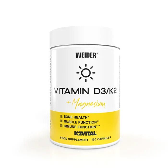 Weider - Vitamin D3 / K2 + Magnesium 120 Kapseln Dose