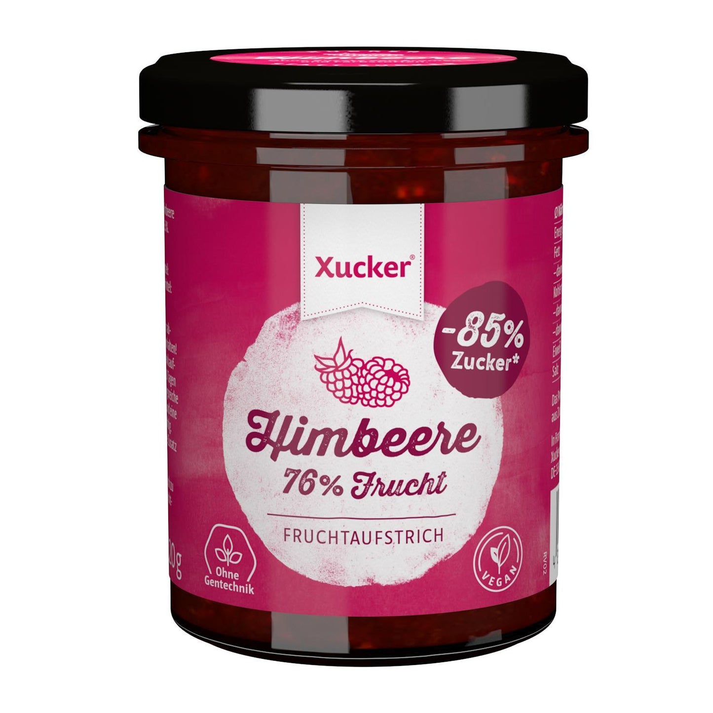 Xucker - Fruchtaufstrich mit Xylit 220g Glas Himbeere MHD 02.08.2025