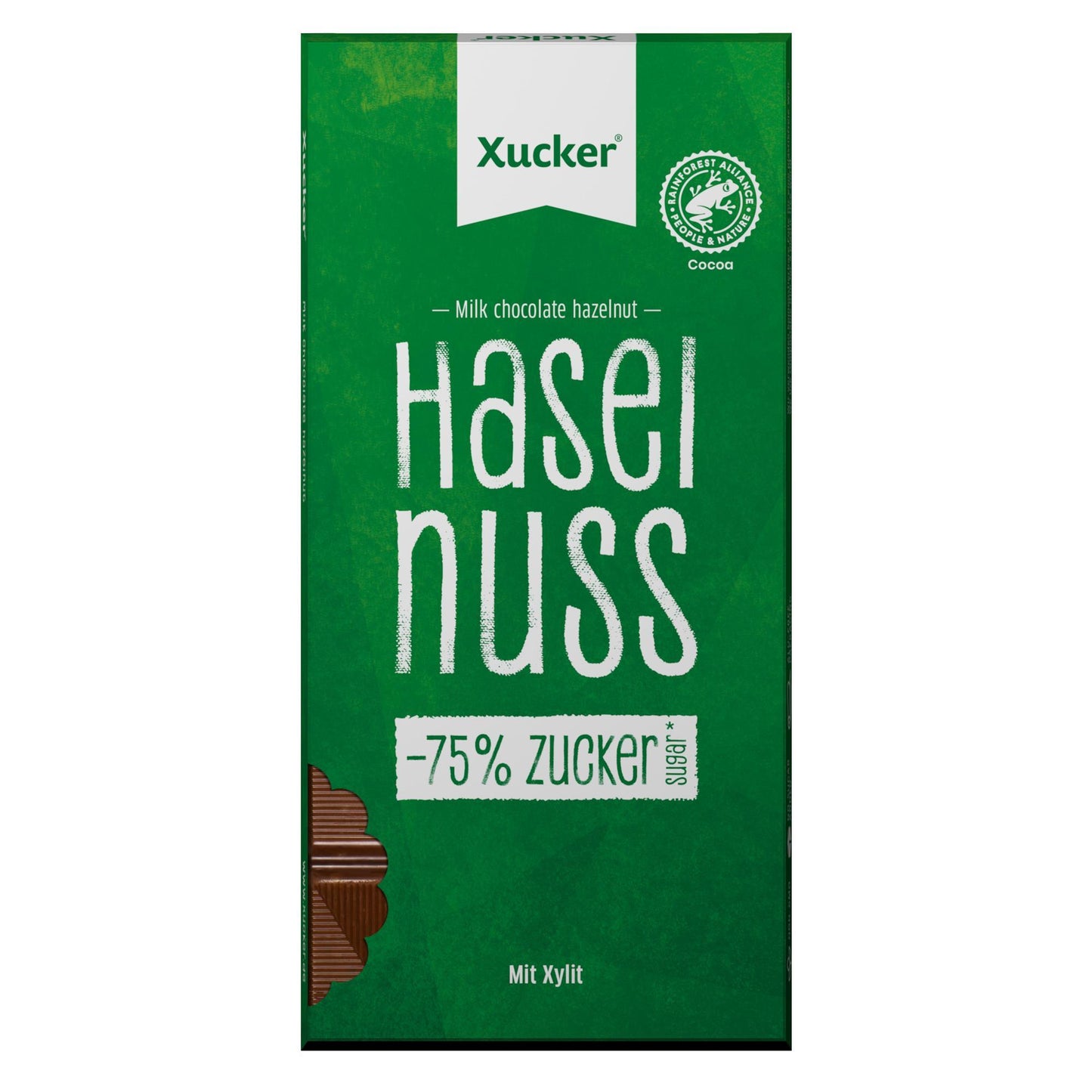 Xucker - Xylit - Schokolade (38% Kakao) 80g Tafel Vollmilch Haselnuss