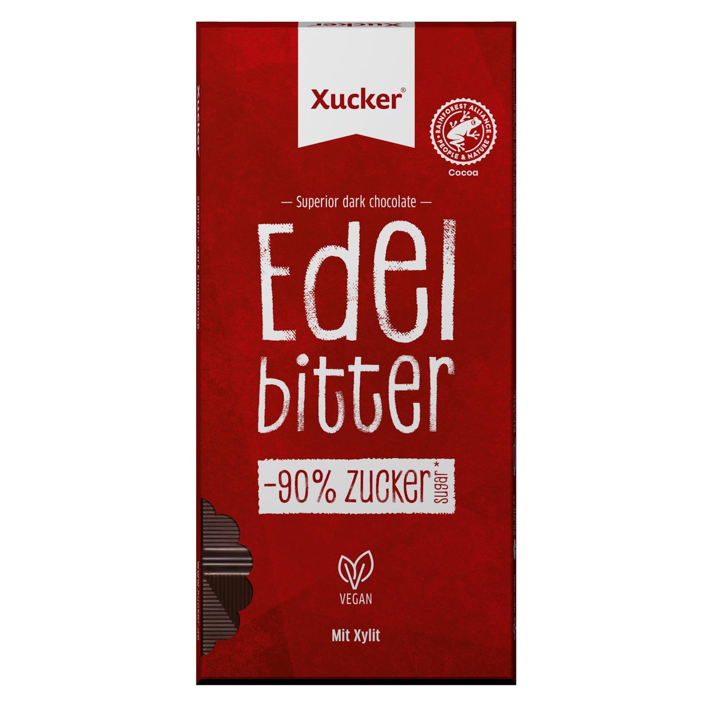 Xucker - Xylit - Schokolade (75% Kakao) 80g Tafel Edelbitter
