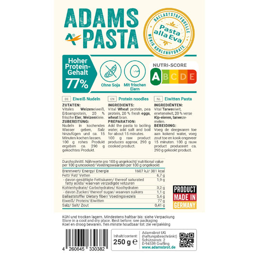 Adamsbrot - Pasta alla Eva 250g Beutel