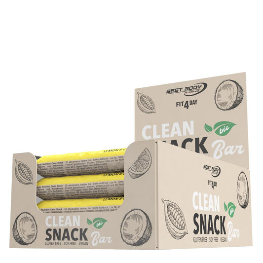 Best Body Nutrition - Clean Snack Bar 20 x 50g Riegel Lemon & Coconut MHD 03.06.2025