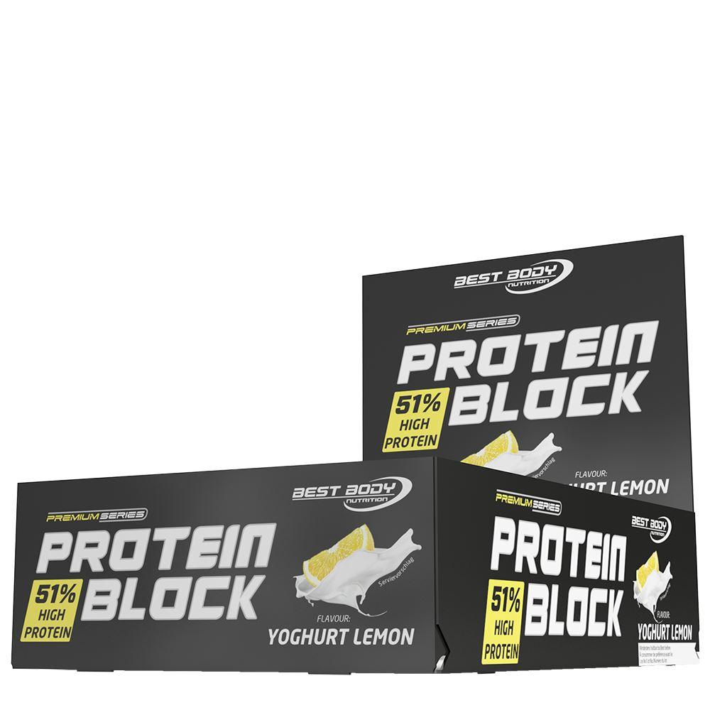 Best Body Nutrition - Hardcore Protein Block 15 x 90g Riegel Joghurt Lemon MHD 07.08.2026