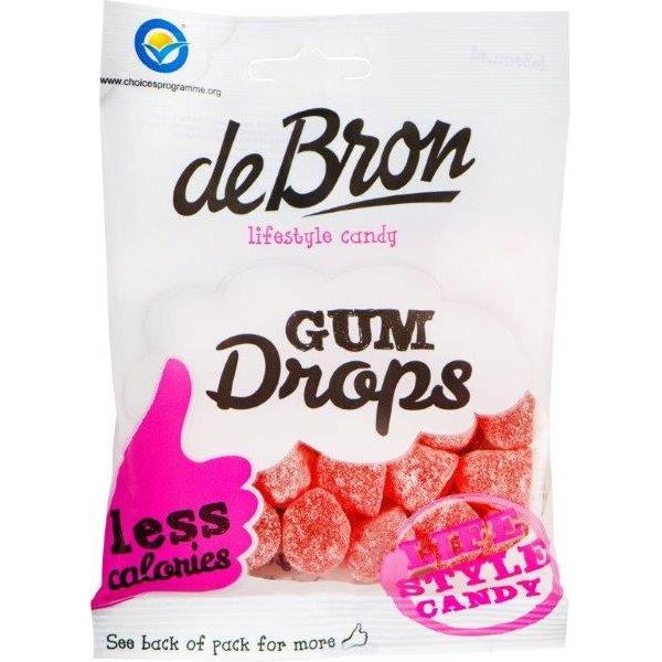 De Bron - Zuckerfreie Fruchtgummi Himbeeren (Gumdrops Raspberry) 100g Beutel